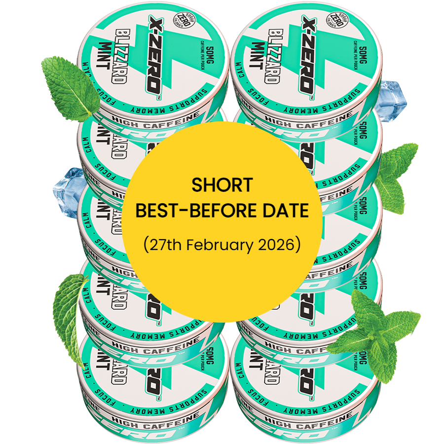 Blizzard Mint Energy Pouches - Best Before 27th (10 Pack/200 Pouches)