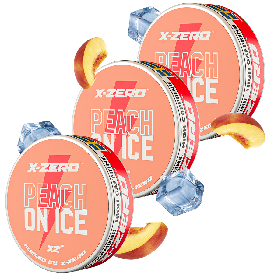 Peach on Ice Energy Pouches  (3 Pack / 60 Pouches)
