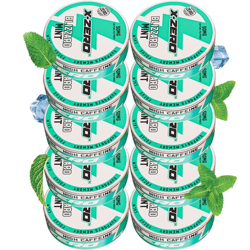 Blizzard Mint Energy Pouches - Best Before 27th (10 Pack/200 Pouches ...