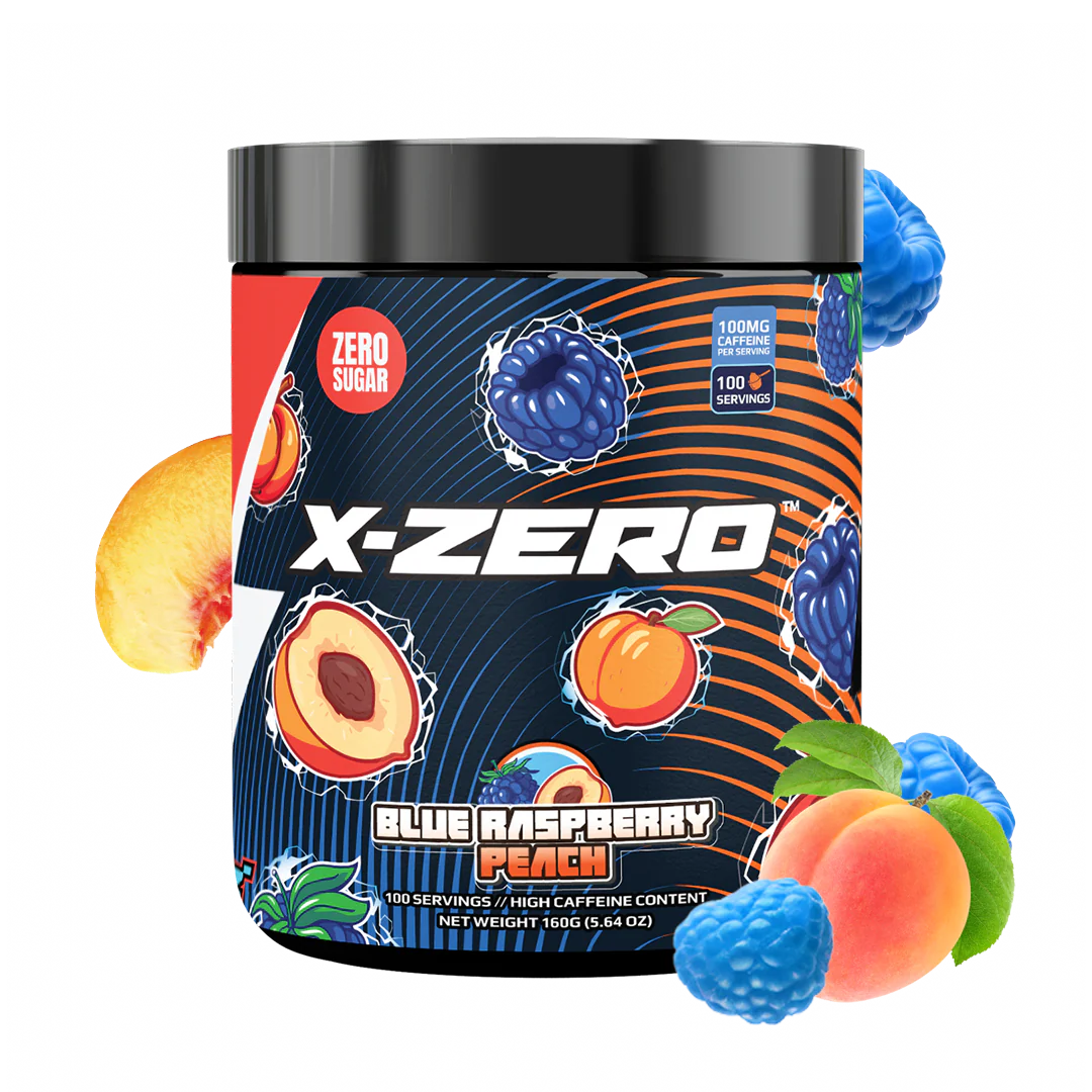 X-Zero Blue Raspberry Peach (160g / 100 Servings)