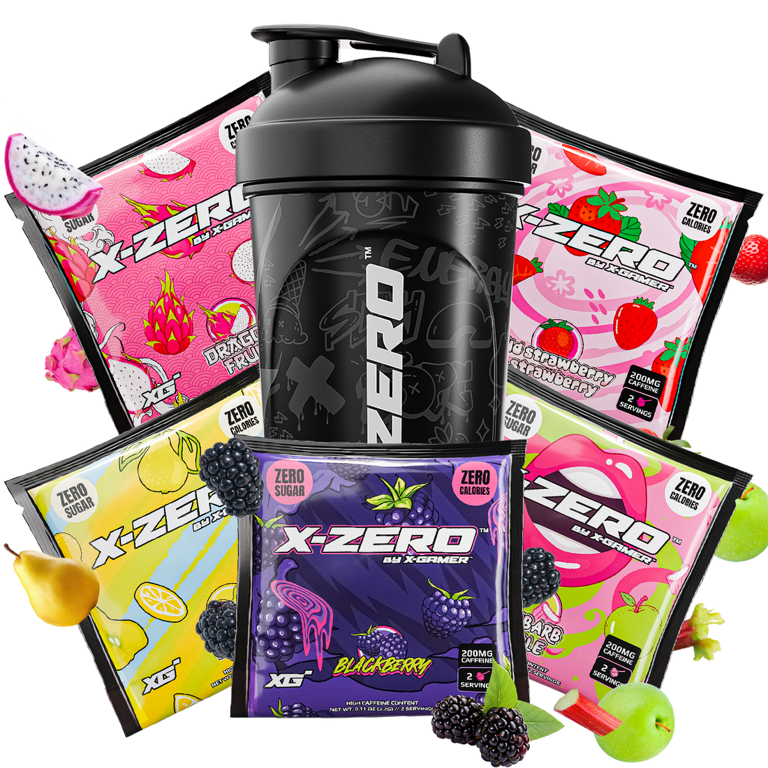 Shaker Sample Pack Sample Pack + Shaker – X-Zero Energy UK